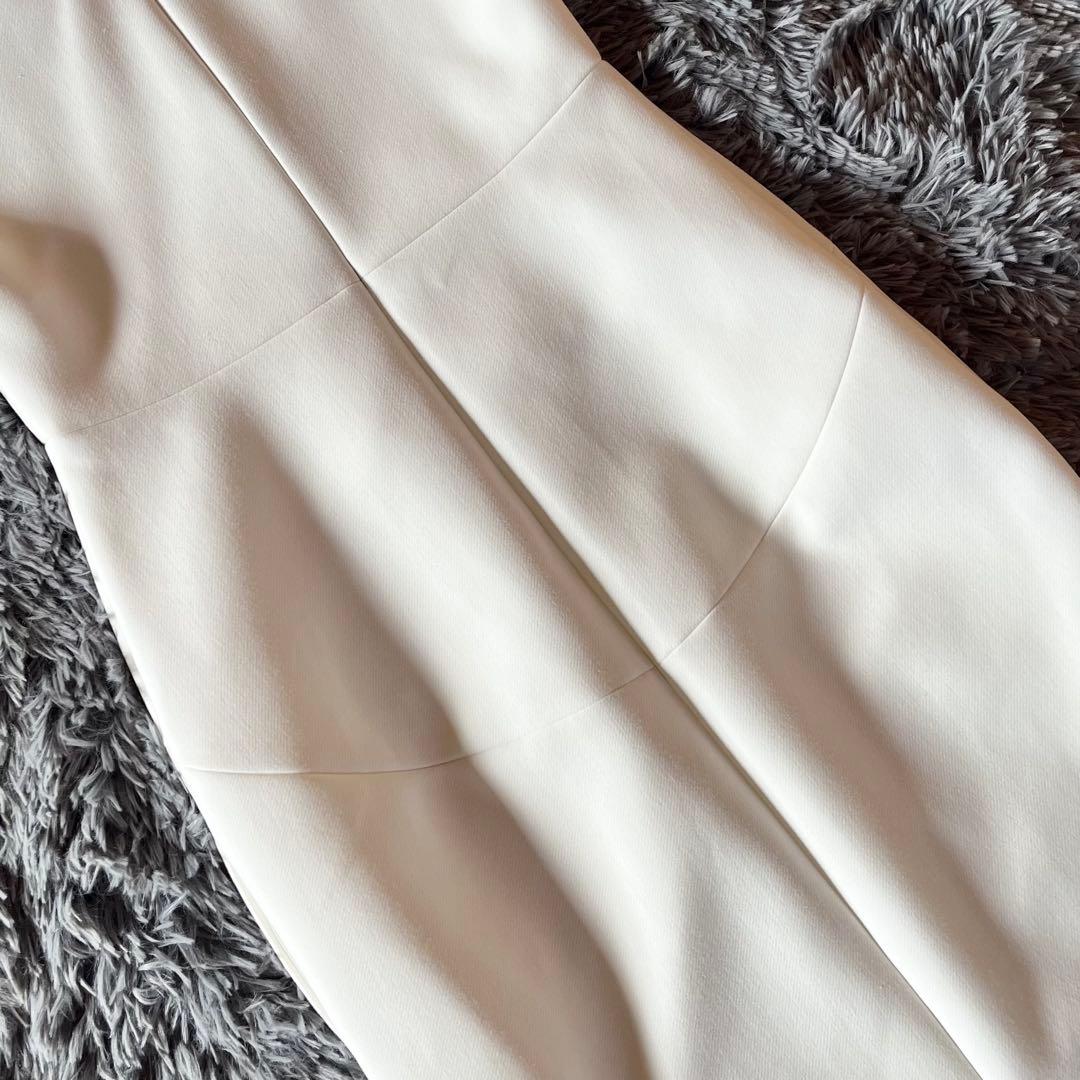 極美品✨ ヨーコチャン パールドレス 膝丈ワンピース フォーマル ホワイト