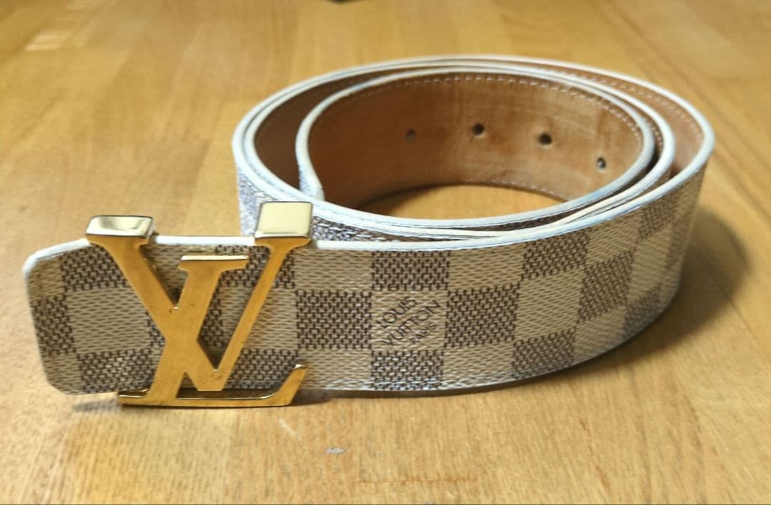 Louis Vuitton ダミエ ベルト ゴールドバックル