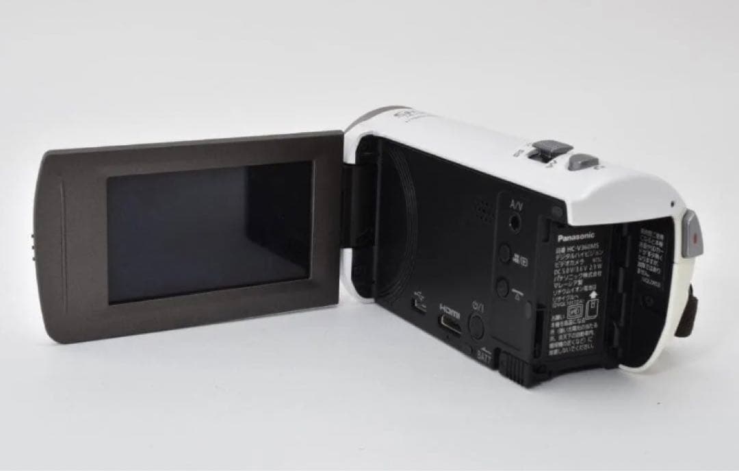 【中古美品】Panasonic HC-V360MS ビデオカメラ ホワイト 小型