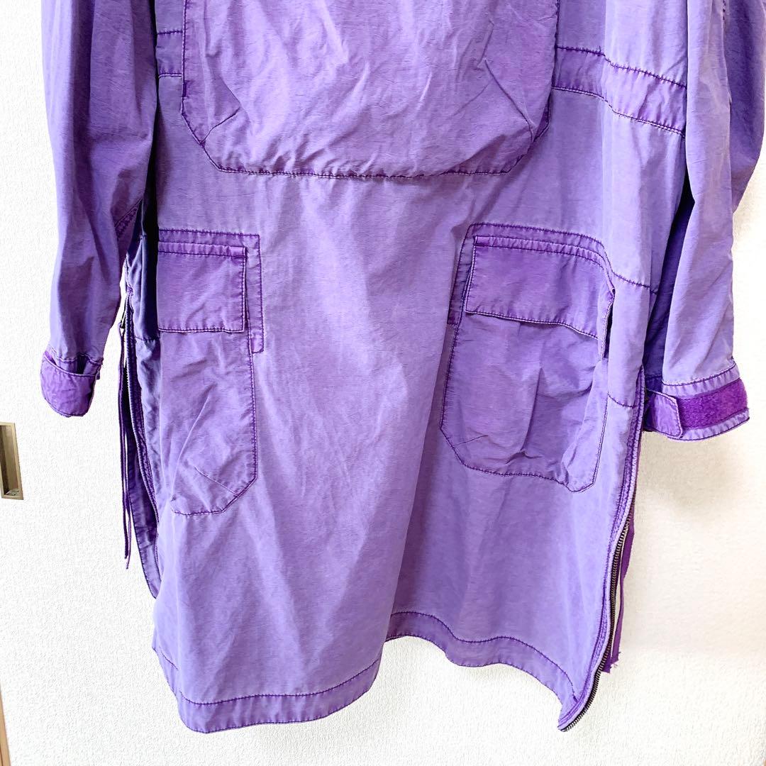 etsinta エシンタ ビックアノラックパーカー パープル ハーフジップ