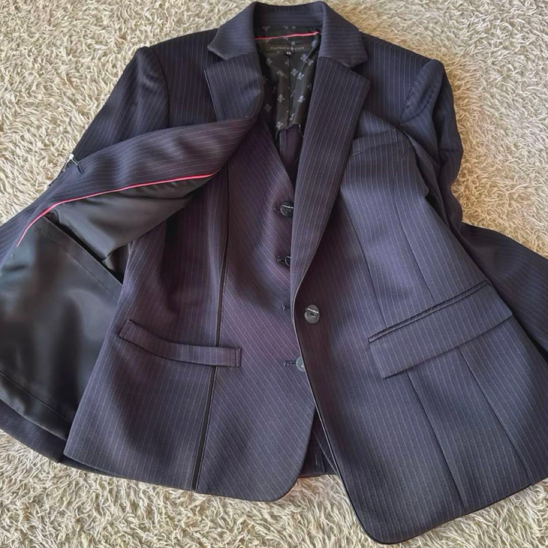 ✨新品✨パトリックコックス　パンツスーツ　スリーピース　ネイビー　ストライプ