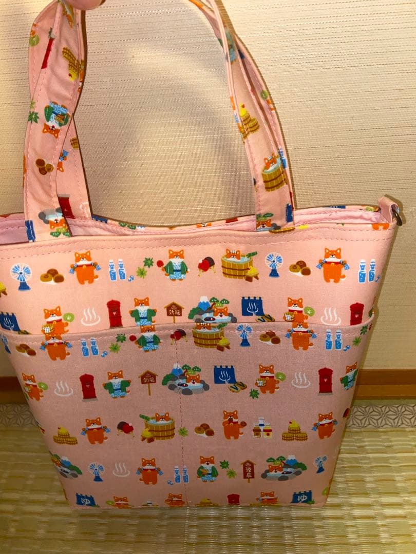 トートバッグ　猫柄　犬柄　春幸秋