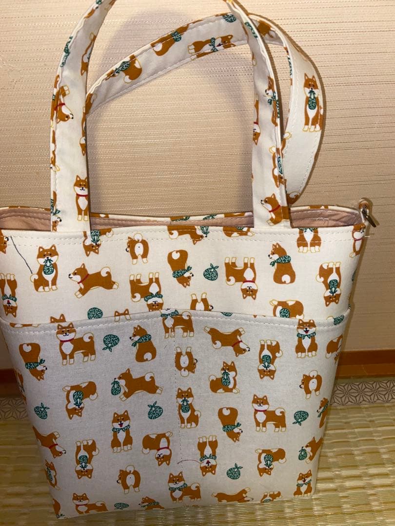 トートバッグ　猫柄　犬柄　春幸秋