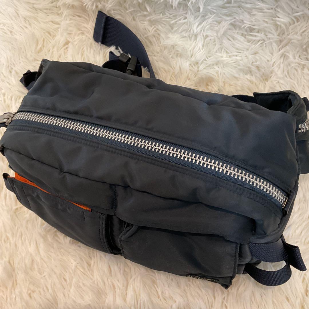 美品♪HEAD PORTER ヘッドポーター ウエスト ボディバッグ ネイビー