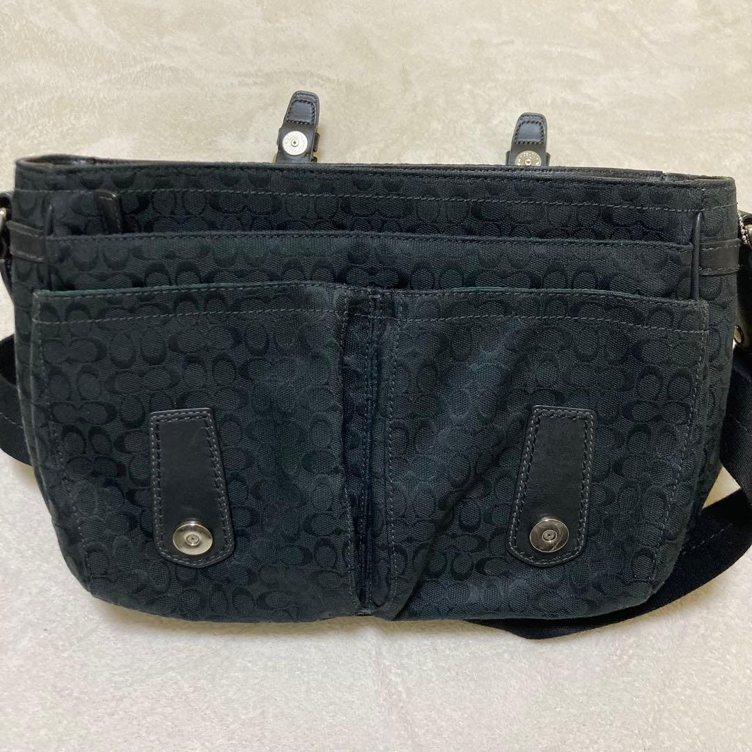 【極美品】コーチ シグネチャー斜め掛けショルダーバッグ メッセンジャーバッグ