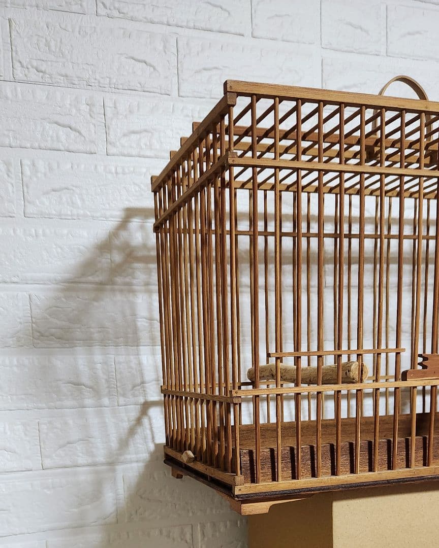 ◯～か ☆竹製☆ 持ち手付き 手作り鳥かご