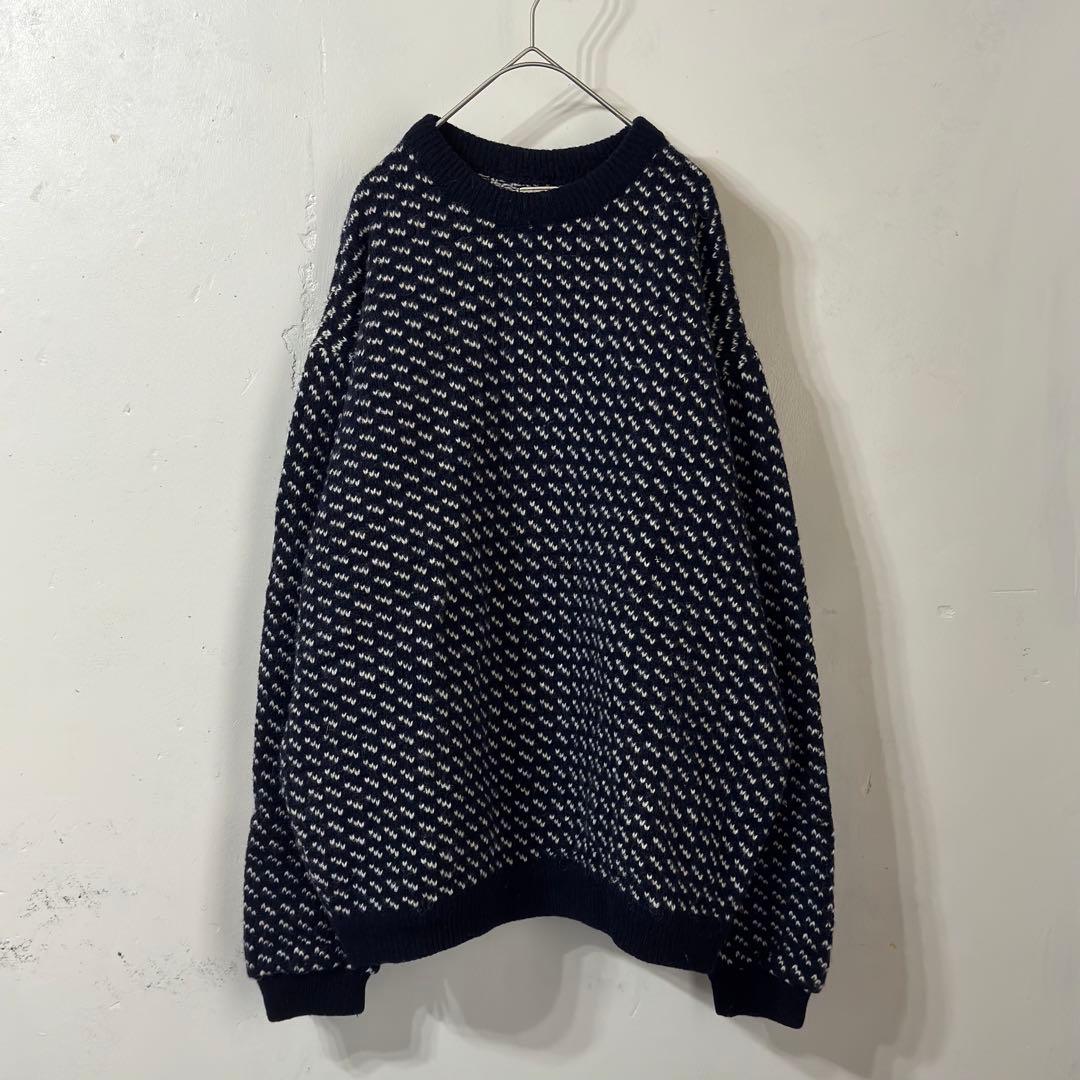 【超希少XXL】80s L.L.Bean バーズアイ ニット ノルウェー製