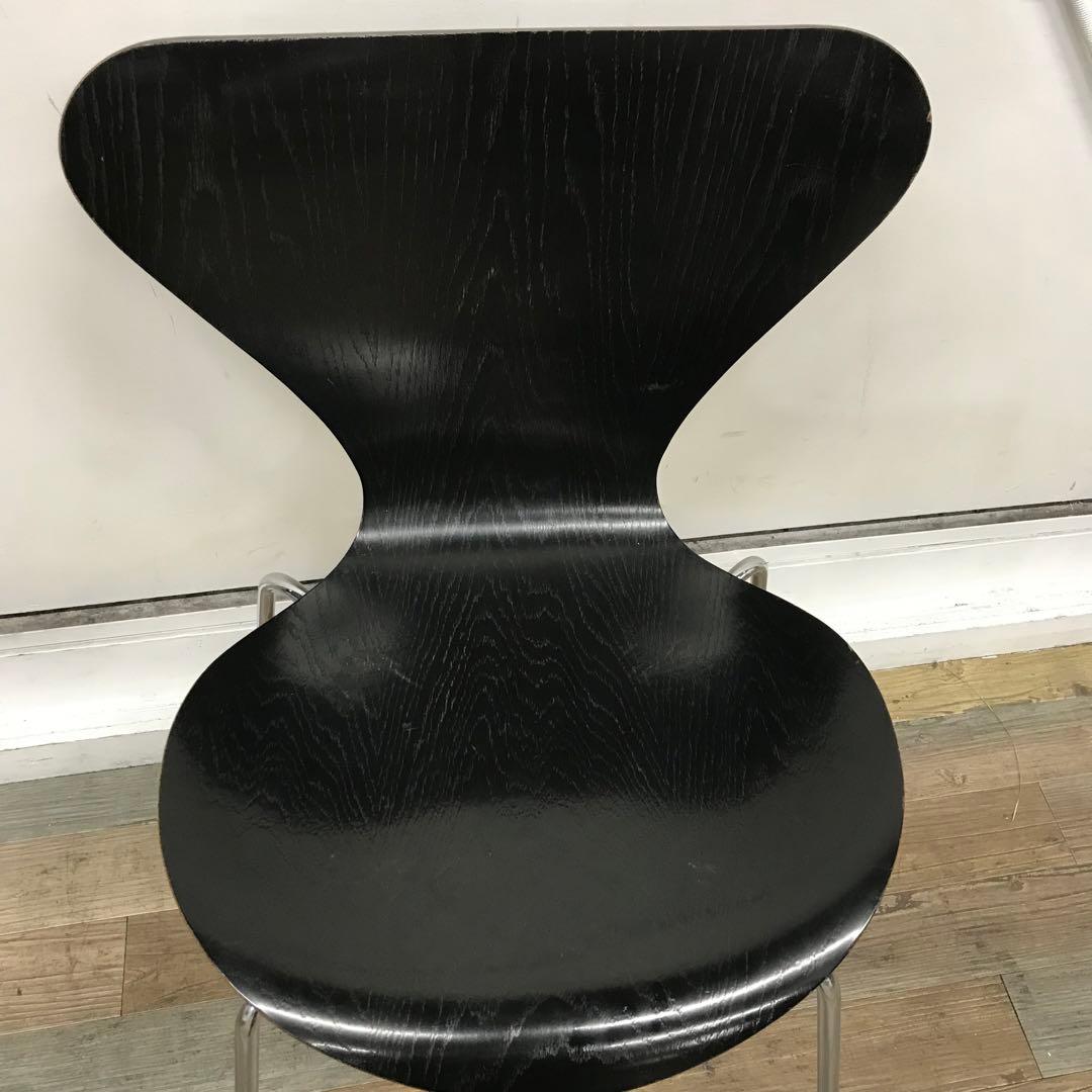 【訳あり・傷多数】 FRITZ HANSEN　セブンチェア　ブラック系　③