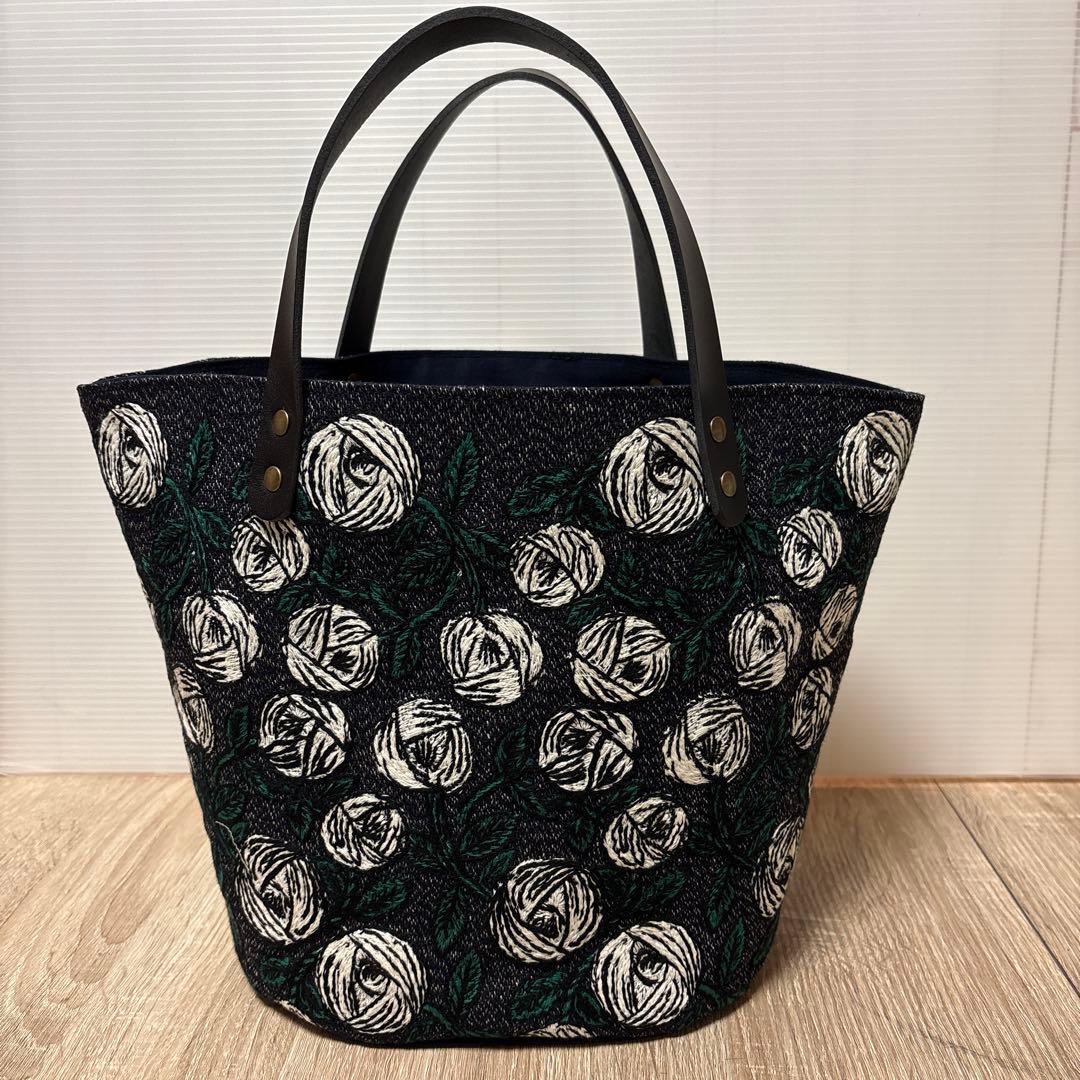 ハンドメイド　マルシェトートバッグ　ミナペルホネン　rosy