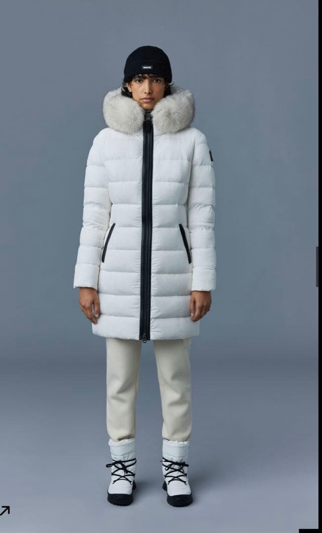 めりるか！MACKAGE CALLA-BX オフホワイト ダウンマッ