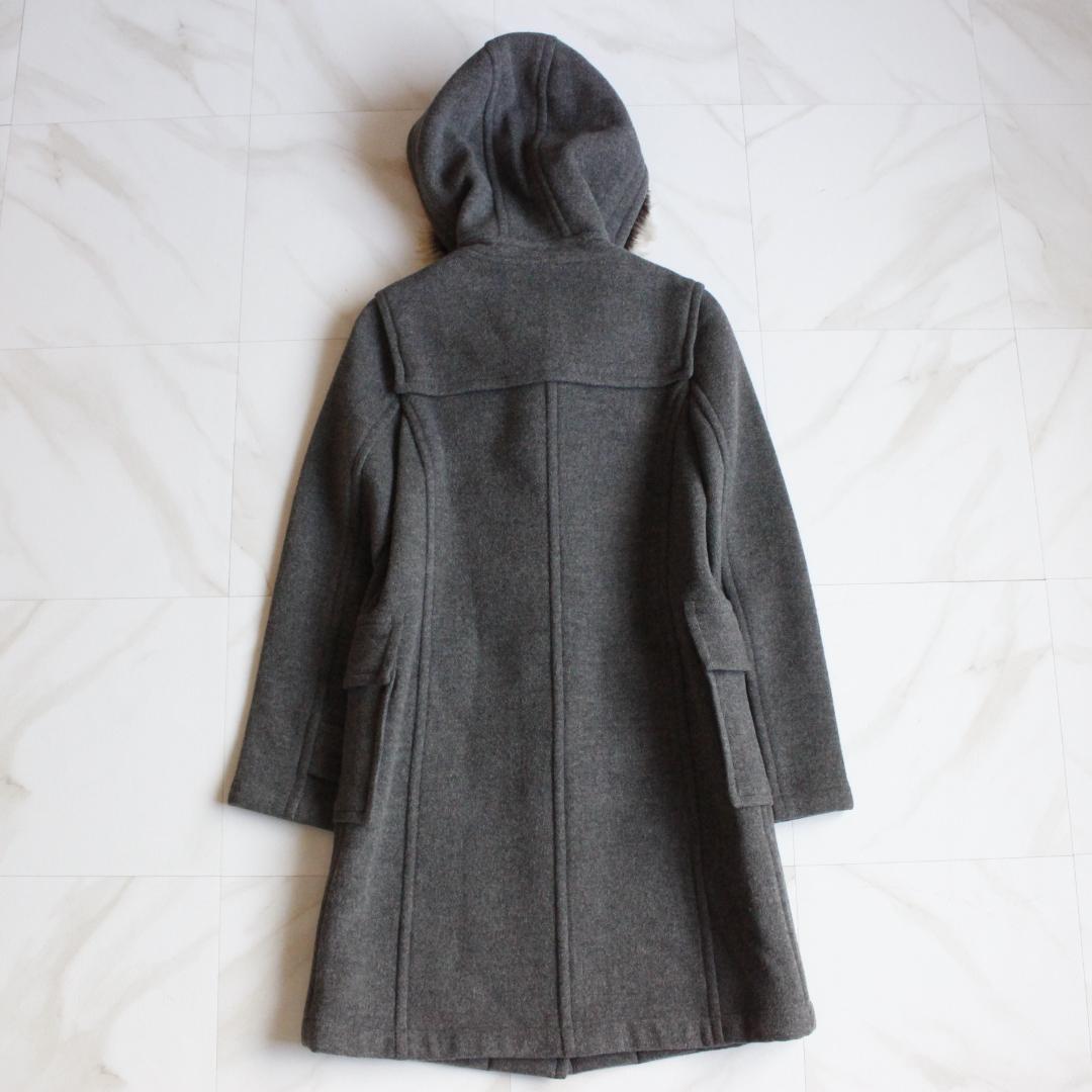 BURBERRY BLUE LABEL ノバチェックダッフルコート S ファー