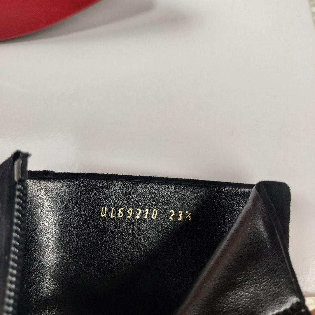 ダイアナ スエード ポインテッドトゥ ショートブーツ ブラック 23.5