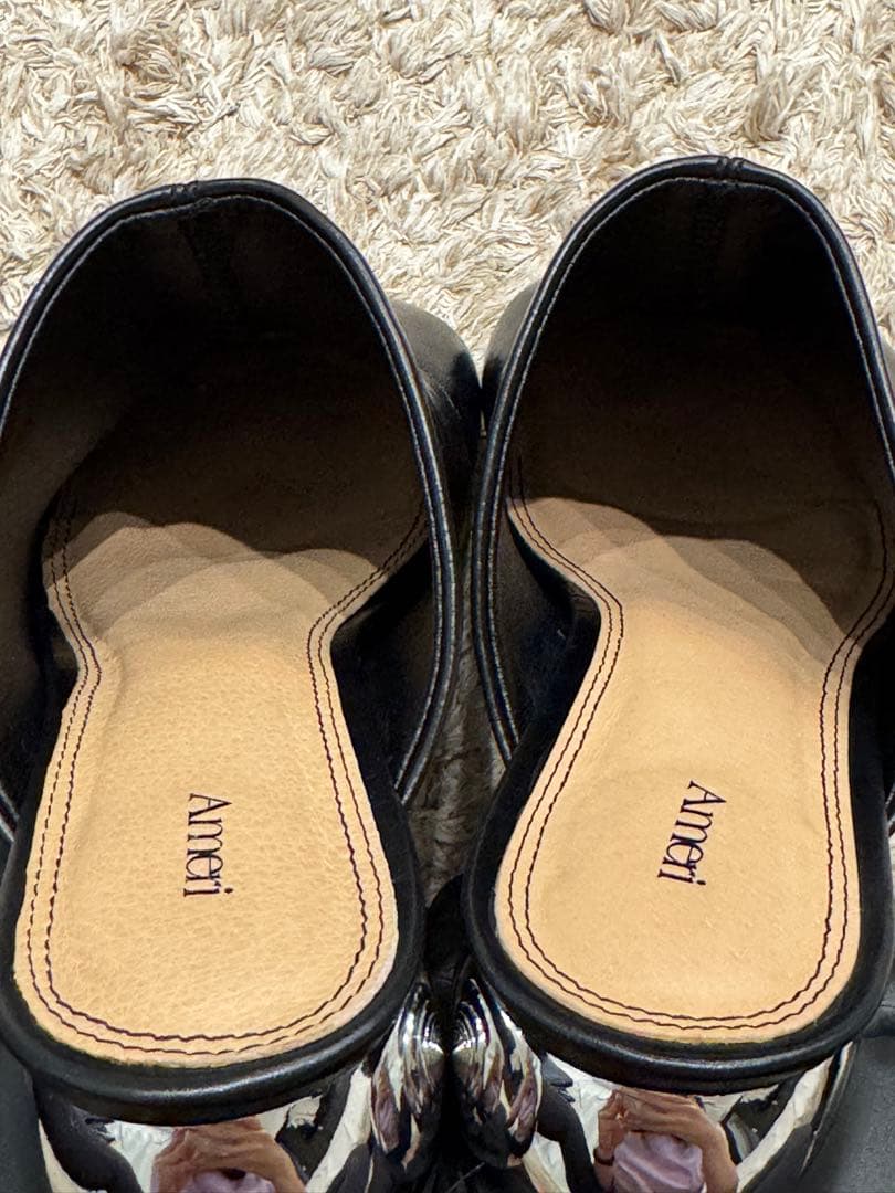 靴 amerivintage OVAL MOTIF VOLUME MULE L