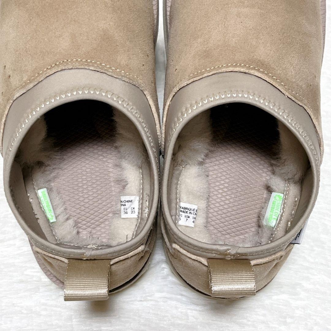 【極美品】 SUICOKE スイコック ムートン スリッポン ベージュ 23cm