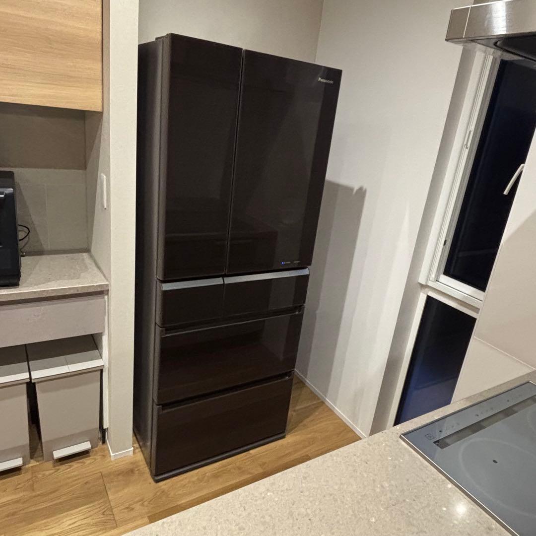 3/28まで出品　送料込　6ドア冷蔵庫 470L ブラウン　470l-500l