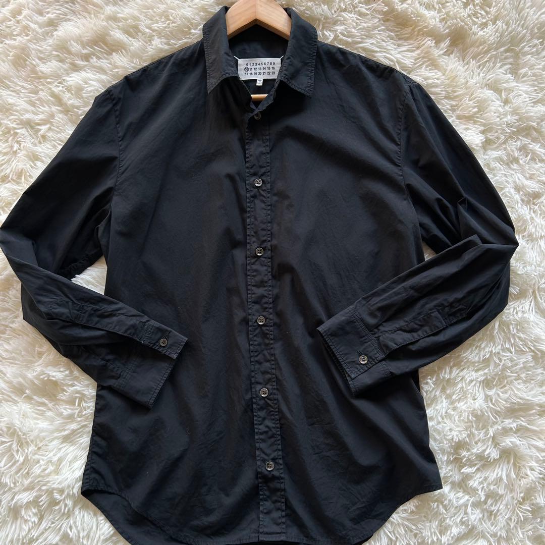 Maison Margiela 10 マルジェラ4ステッチ 黒シャツ 40