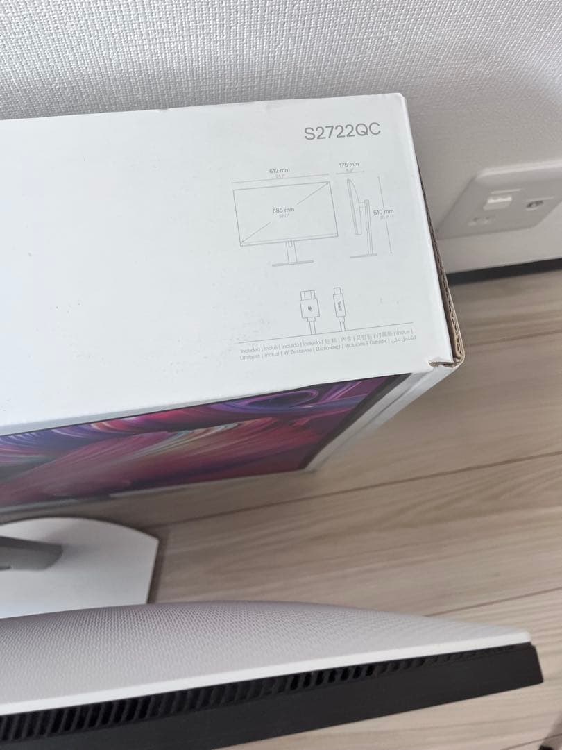 【美品・箱あり】Dell S2722QC 27インチ 4K モニター USB-C