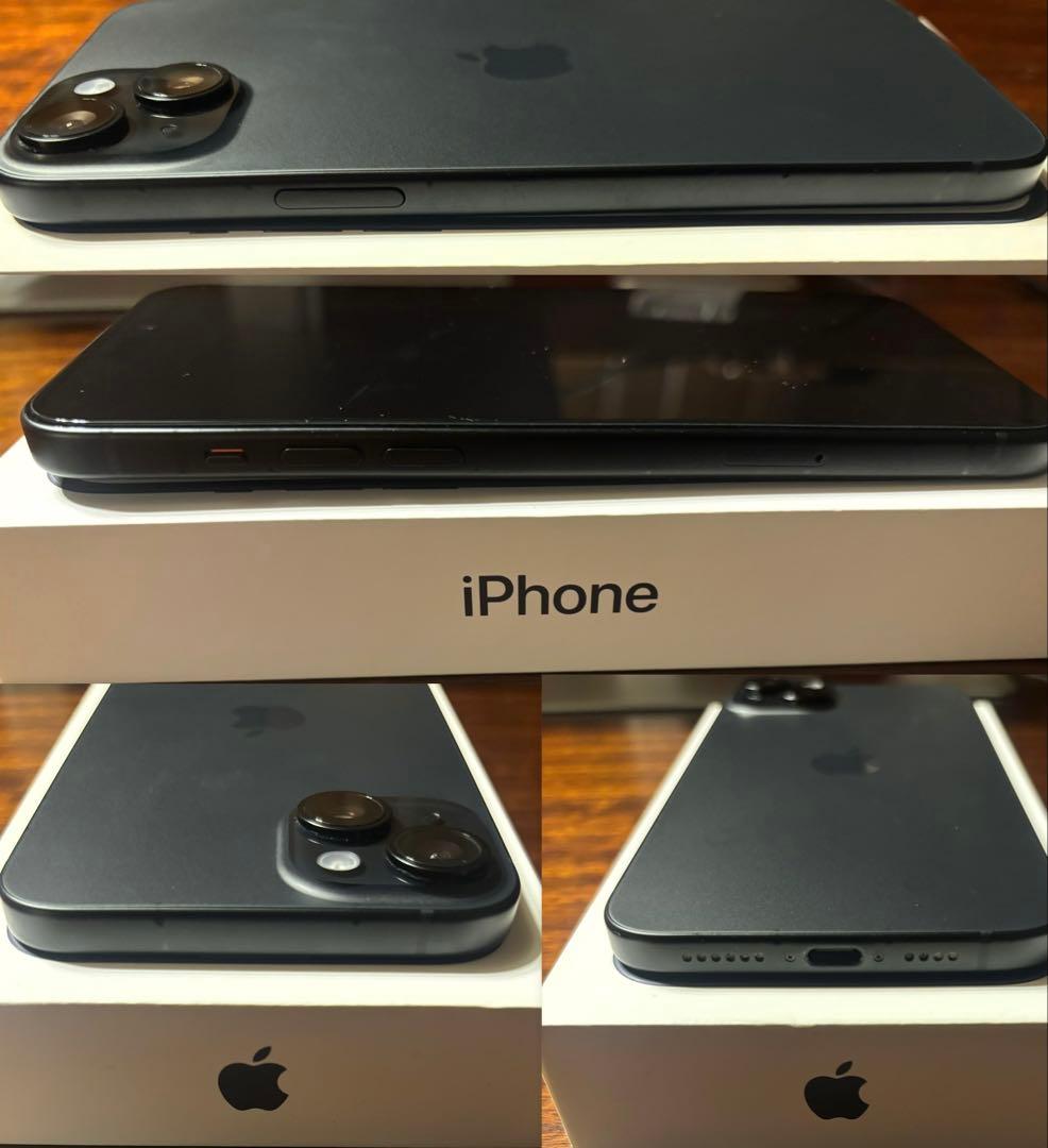 【美品・傷無し】iPhone 15 Plus 128GBブラック SIMフリー