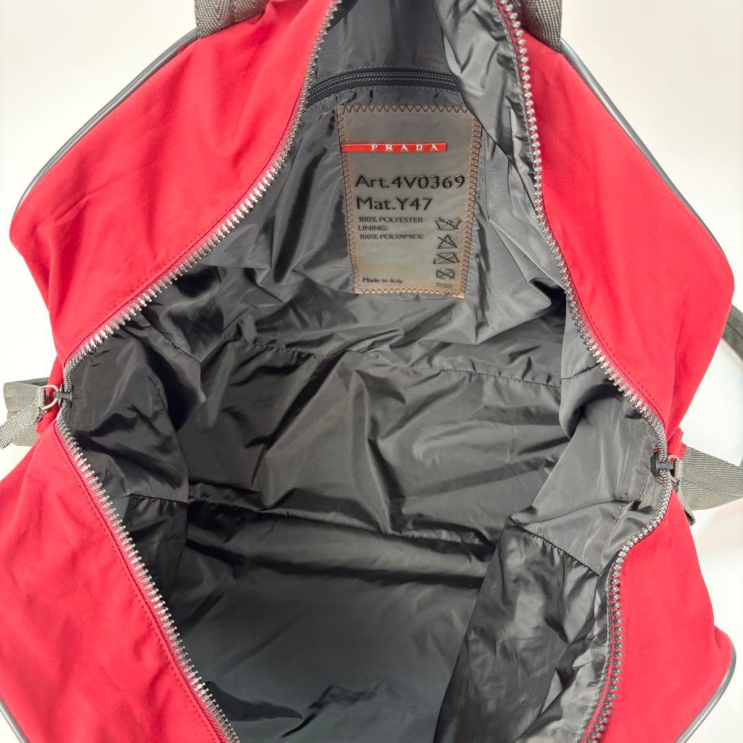 美品✨プラダスポーツ ナイロン 2way ボストンバッグスポーツバッグ 赤