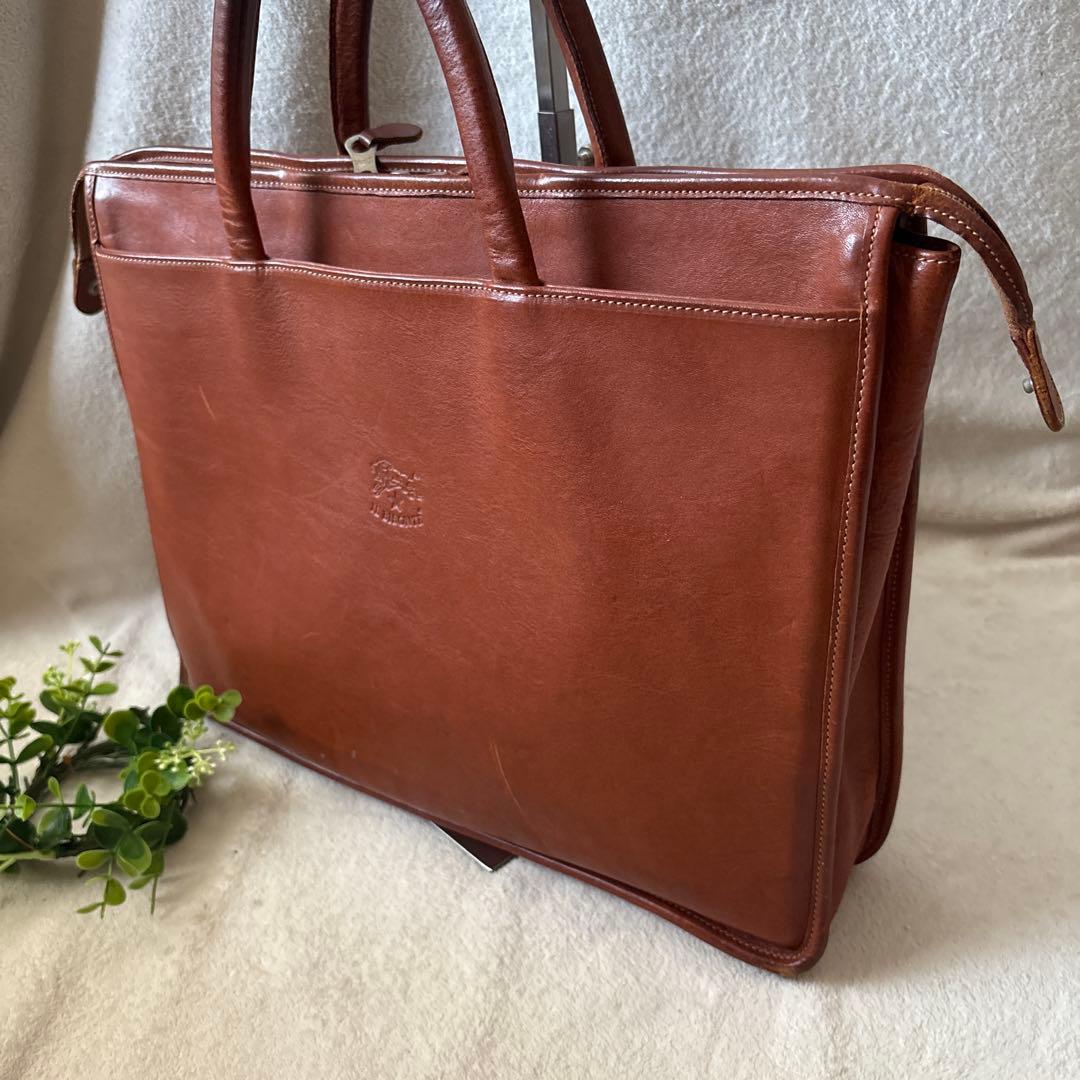 レア✨IL BISONTE イルビゾンテ　ビジネスバッグ 本革 ブラウン