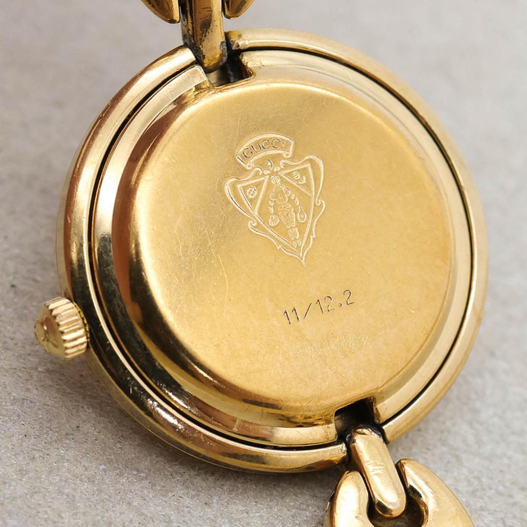 稼働 GUCCI 腕時計 チェンジベゼル チェーンブレス アンティーク 2485