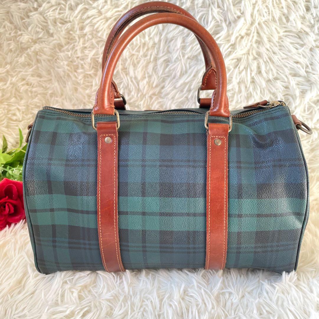 POLO RALPH LAUREN ブラックウォッチ柄ミニボストンバッグ