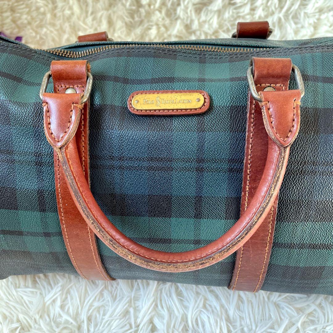 POLO RALPH LAUREN ブラックウォッチ柄ミニボストンバッグ