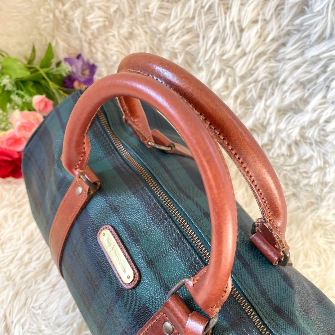 POLO RALPH LAUREN ブラックウォッチ柄ミニボストンバッグ