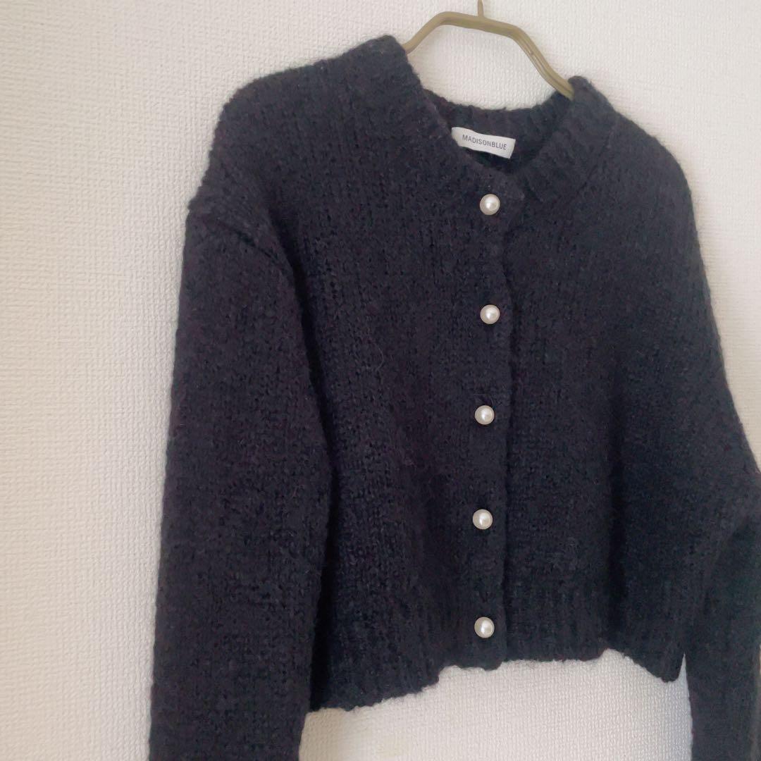 MADISONBLUE PETIT CD MOHAIR パール カーディガン