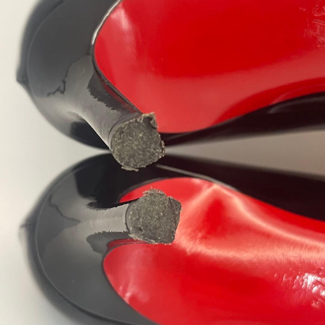 あおむし　クリスチャーノルブタン　パンプス 黒 37.5 レッドソール