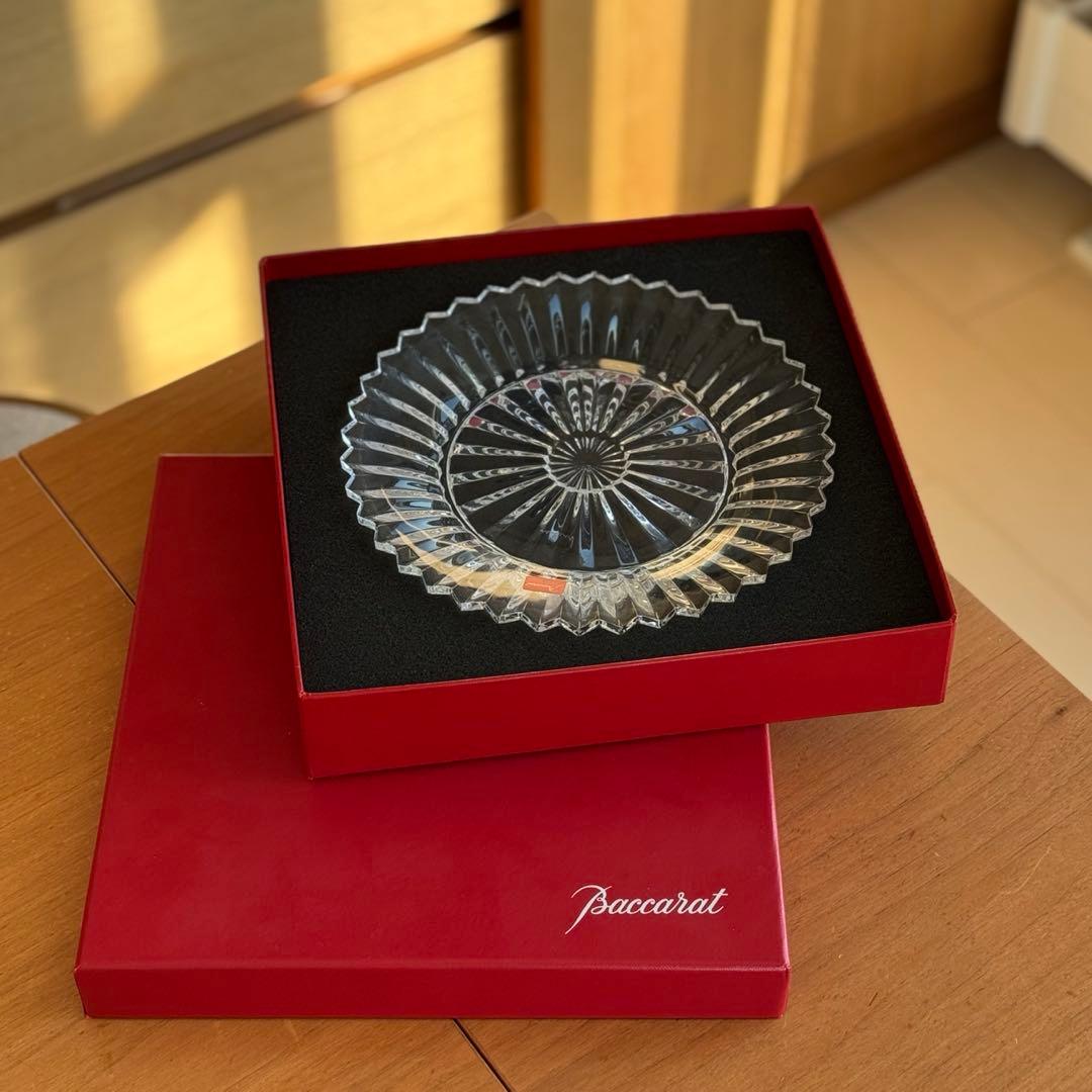 [最安値]Baccarat クリスタル皿 バカラ ミルニュイ 21cm専用箱付き