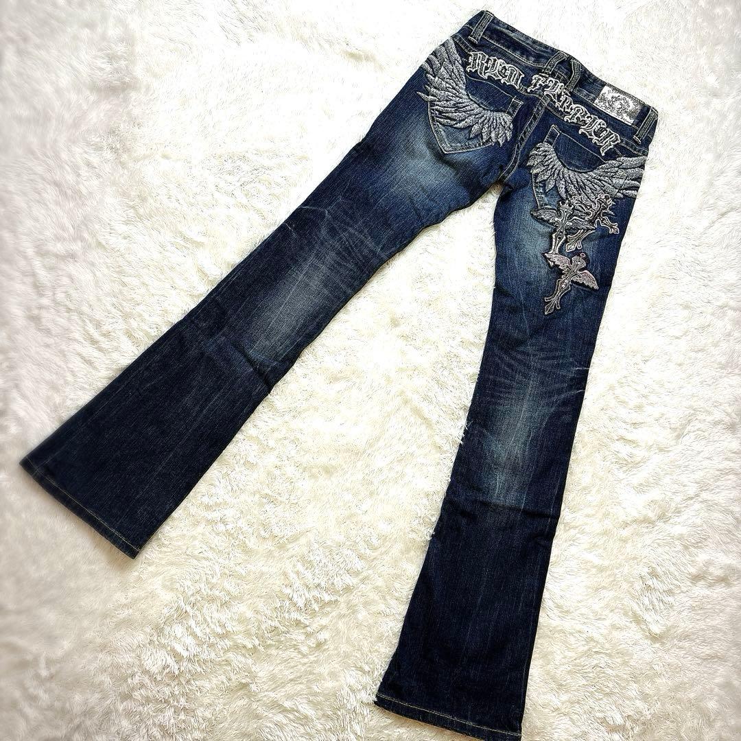 RED PEPPER エンジェルウィング 刺繍デニム ジーンズ 34 インディゴ