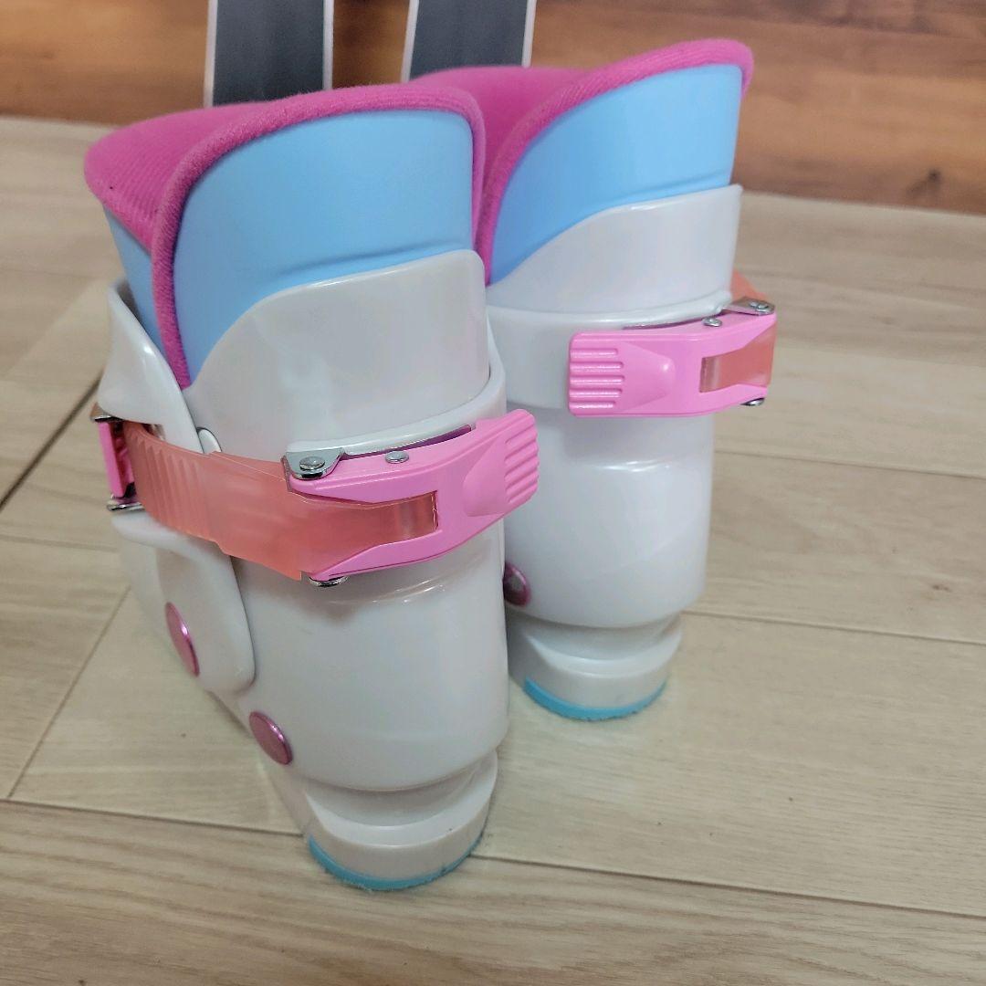 KAZAMA カザマ スキー 4点セット 106cm キッズ用 ジュニア ピンク