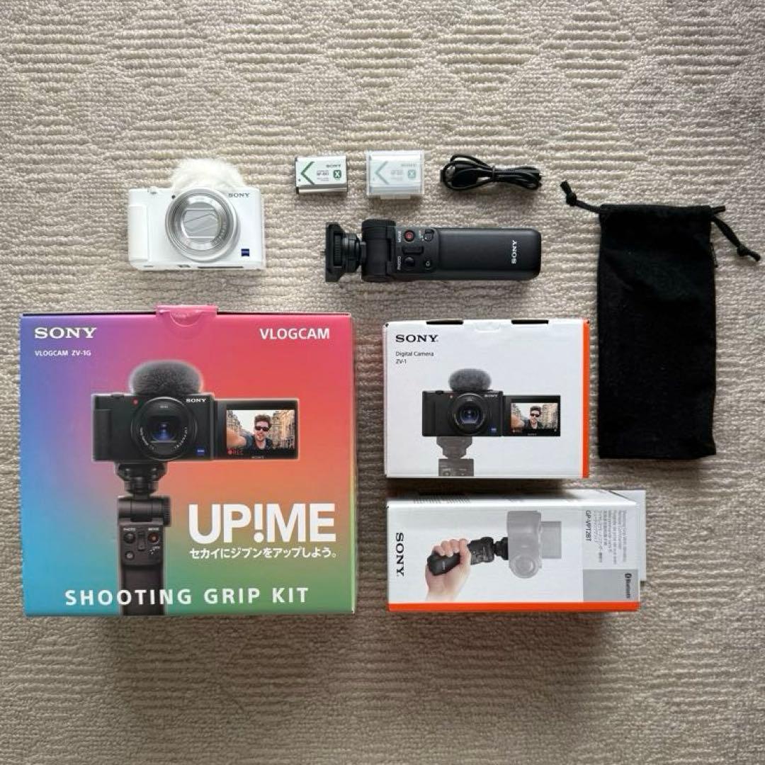 【美品】SONY VLOGCAM ZV-1G シューティンググリップキット W