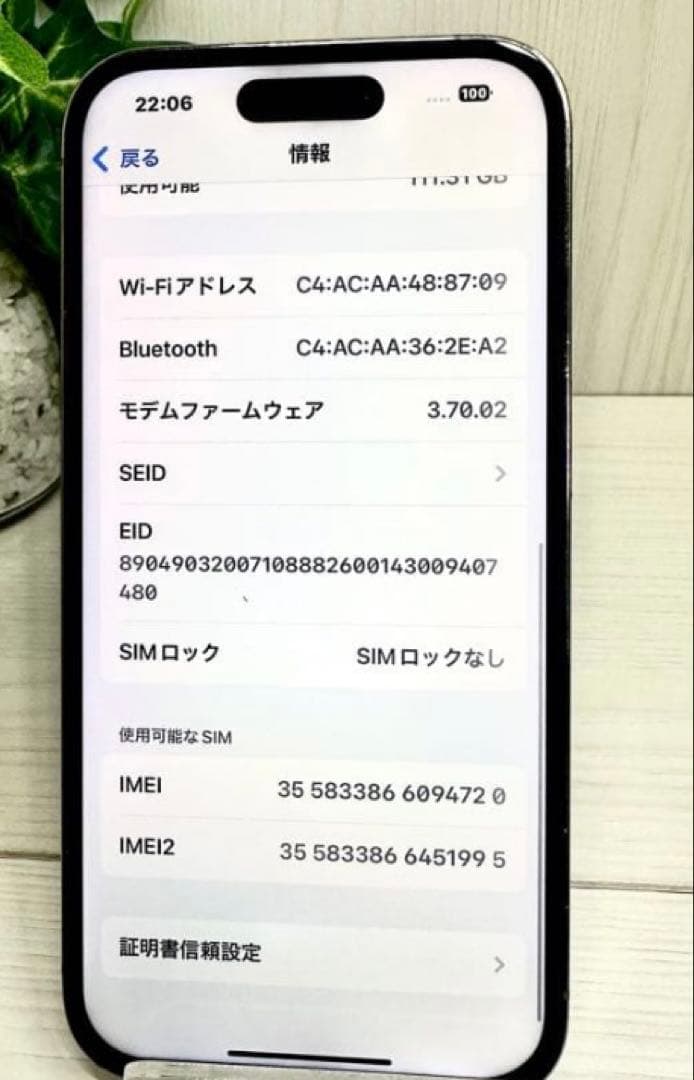 iPhone 14 Pro(使用可能なジャンク品)