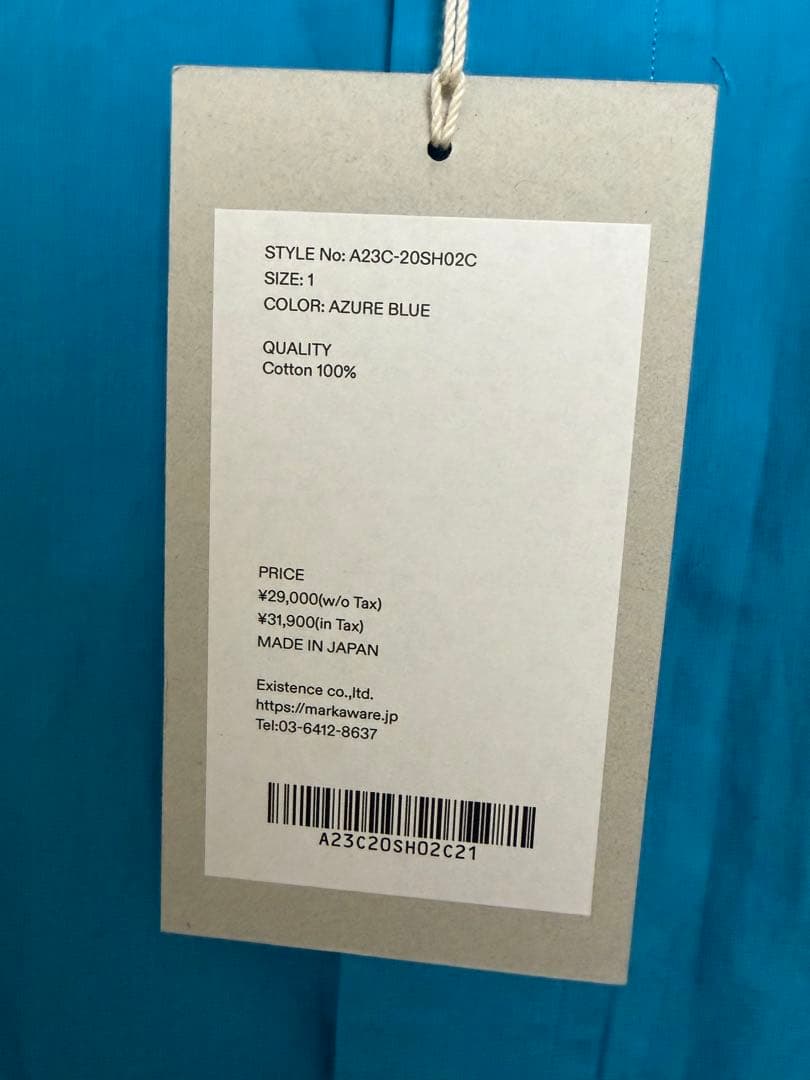 MARKAWARE オーガニックギザコットンタイプライターシャツ