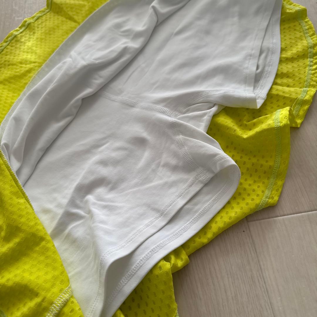 リージャ フリル付きテニススカート ホワイト×イエローＳ