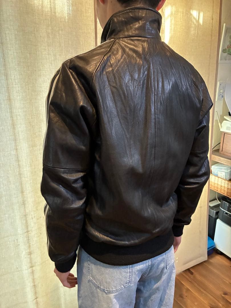 Schott レザー　羊革　トラックジャケット S