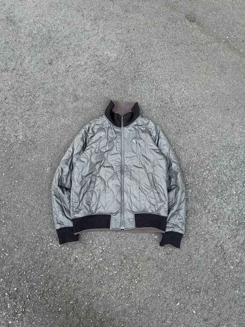 PUMA コーデュロイ キルティング リバーシブル ジャケット ブラック 中綿