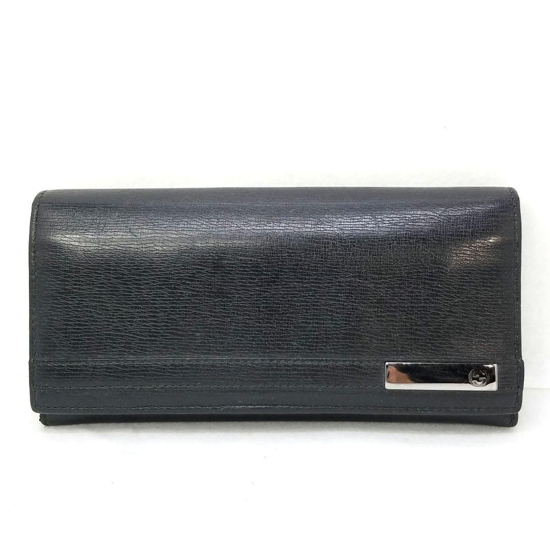 GUCCI グッチ インターロッキング レザー 革 長財布 コンチネンタル 黒