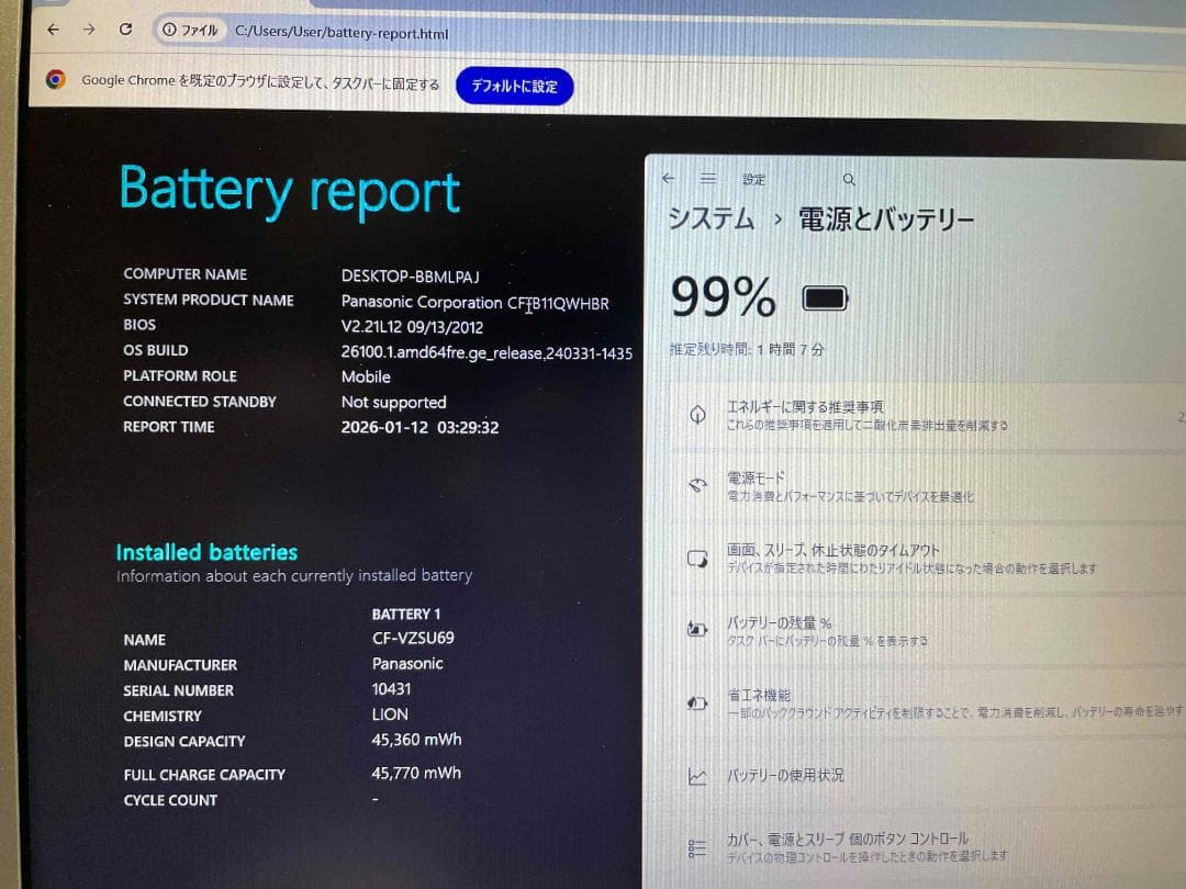 Win11 Office搭載 CF-B11 メモリ8GB 新品SSD256GB