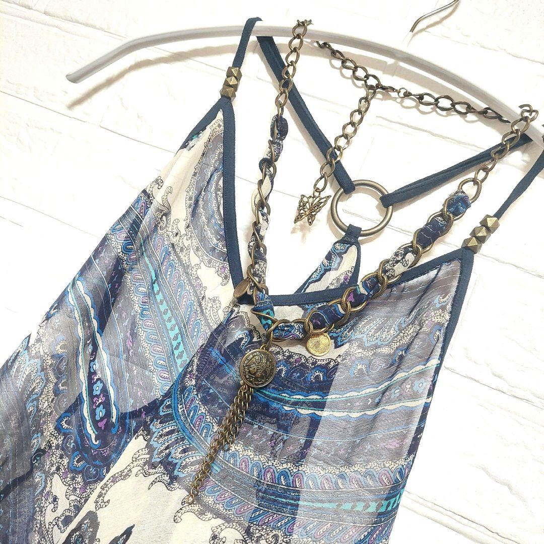 【d.i.a.】 ペイズリー柄ネックレスつきキャミソール　y2k 平成ギャル