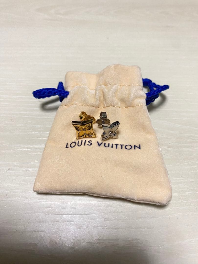 LOUIS VUITTON ピアスセット ゴールド シルバー　モノグラム