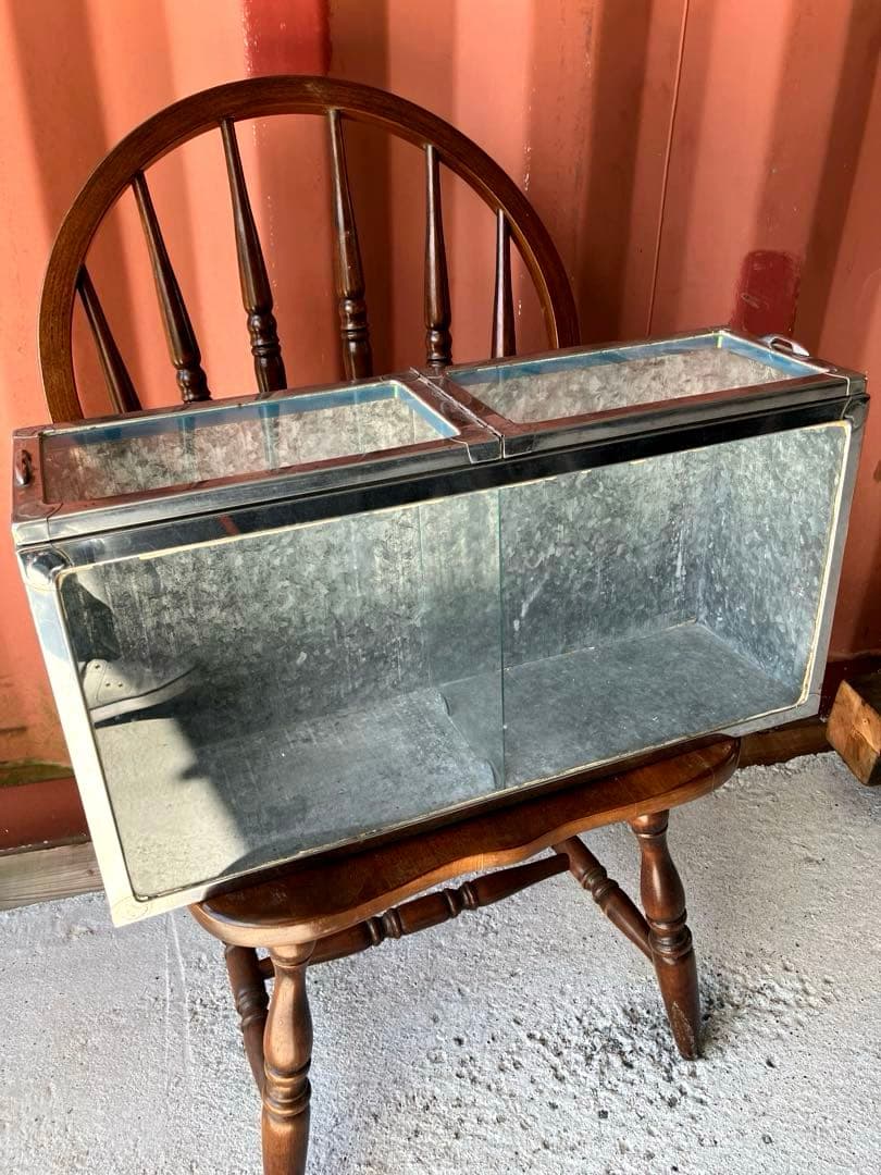 当時物　駄菓子屋ブリキショーケース