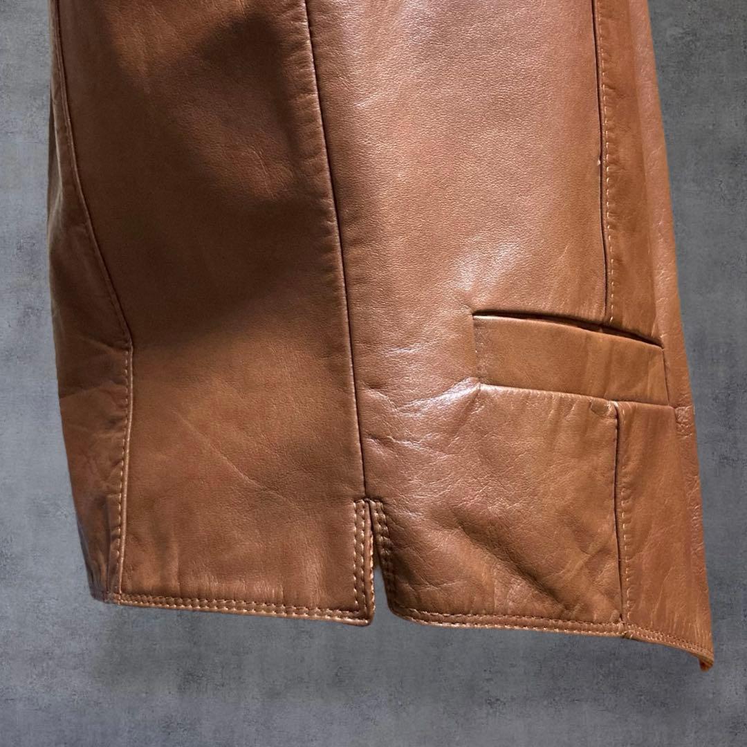 わと Vintage Vest ウイルソンズ レザー革ベストブラウンM