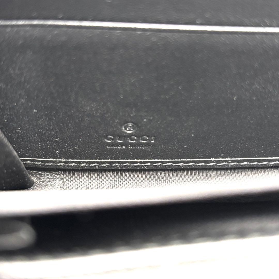 希少 グッチ 長財布 3Dアートプリント ラウンドファスナーレザー ブラック