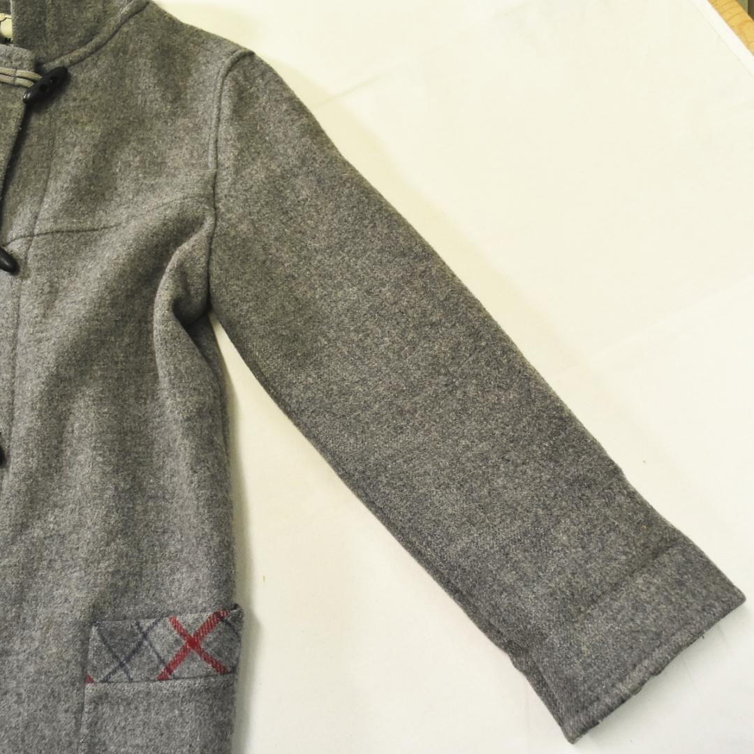 【上質】 日本製 マドモアゼルノンノン ウール フード ダッフルコート グレー♪