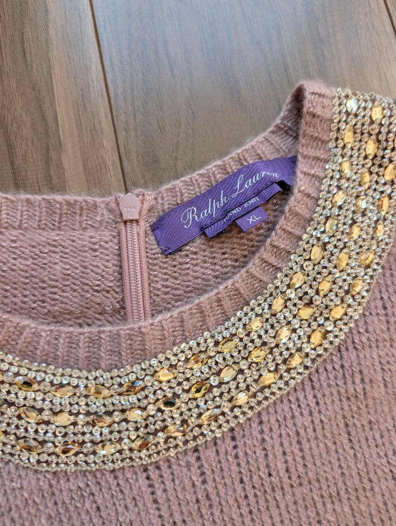 ラルフ・ローレン　カシミアシルクニット　サイズXL