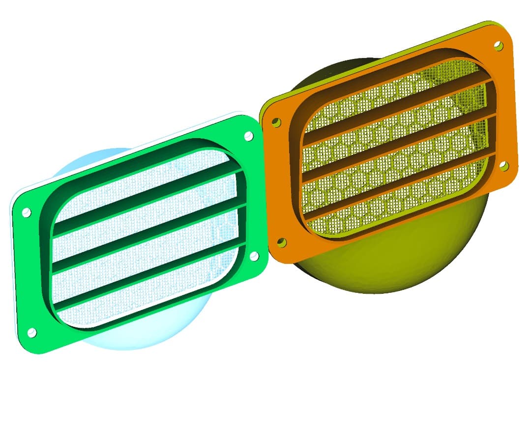 ECOFLOW WAVE2,3ダクト取付用パーツ 助手席 おーまむ様依頼品