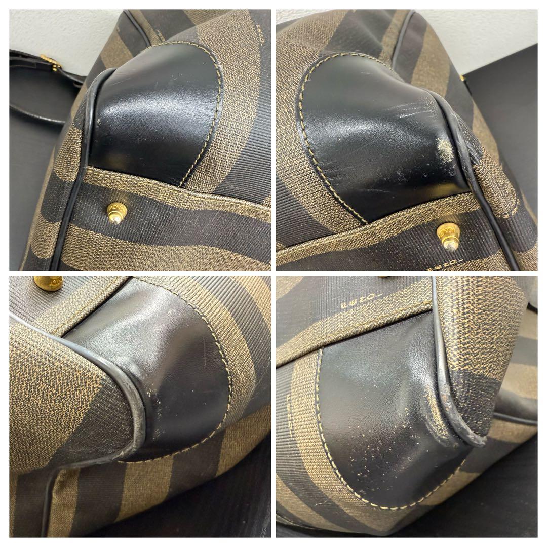 ナオト　フェンディ ペカン 2WAY ボストンバッグ 大容量 ブラウン